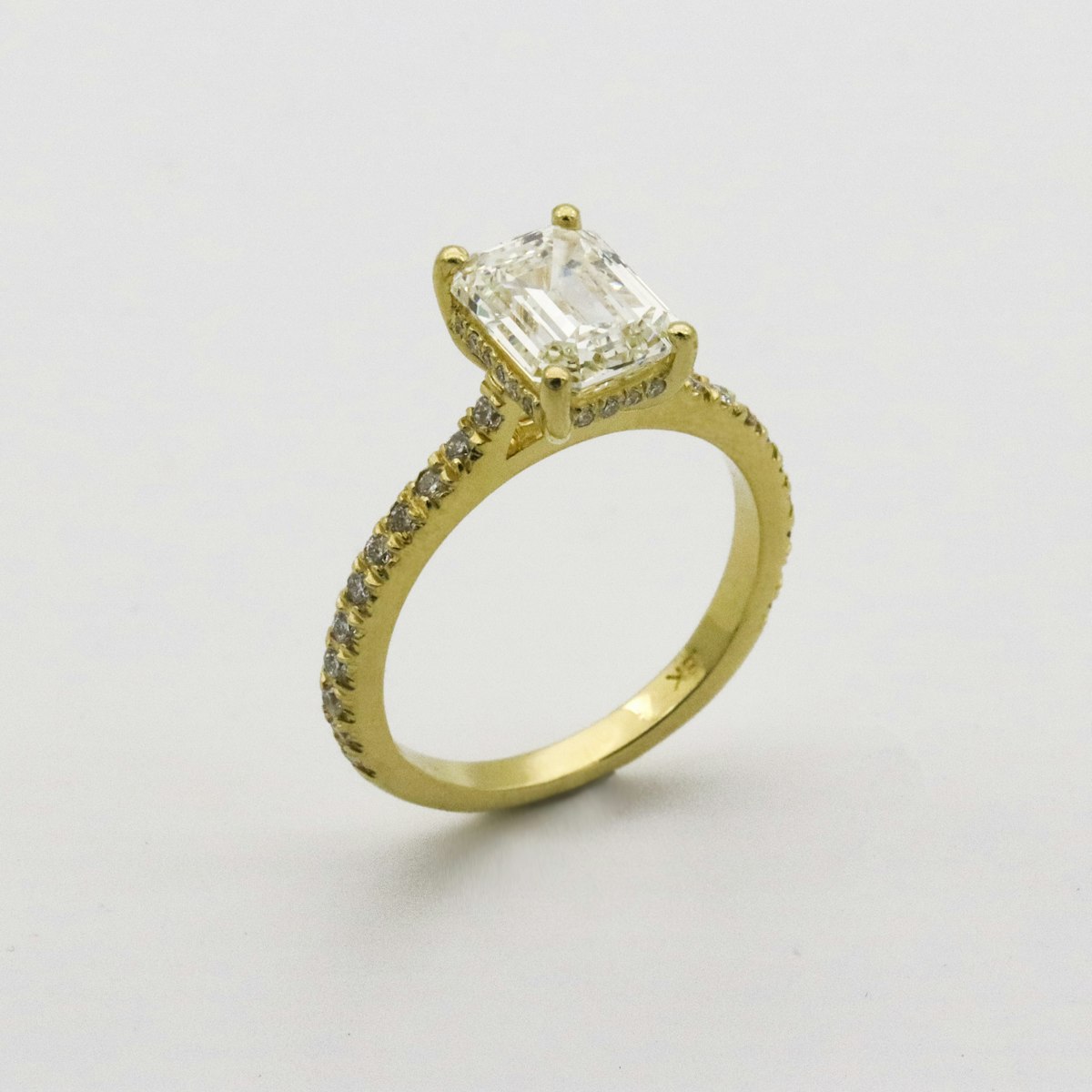 Accented engagement rings